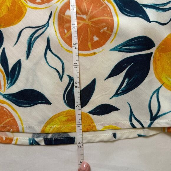 NWT Seven Wonders Citrus Print Marilla Midi Dress  Tie Strap Sundress Size XL - Picture 12 of 14